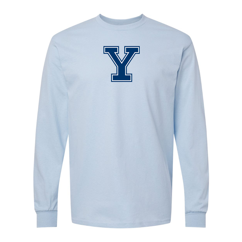 Men's Yale Bulldogs Gildan Heavy Cotton Long Sleeve T-Shirt